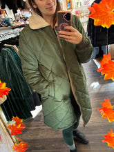 Load image into Gallery viewer, Reversible Sherpa Lined Coat - Thyme