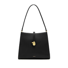 Load image into Gallery viewer, Lock Shoulder Bag - Black
