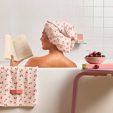 Load image into Gallery viewer, Cherry Satin Lined Flexi Shower Cap  - Kitsch