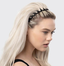 Load image into Gallery viewer, Zig Zag Headbands (2 Pieces) - Black & Tort - Kitsch
