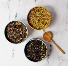 Load image into Gallery viewer, Assorted Trio Tin & Spoon - JusTea