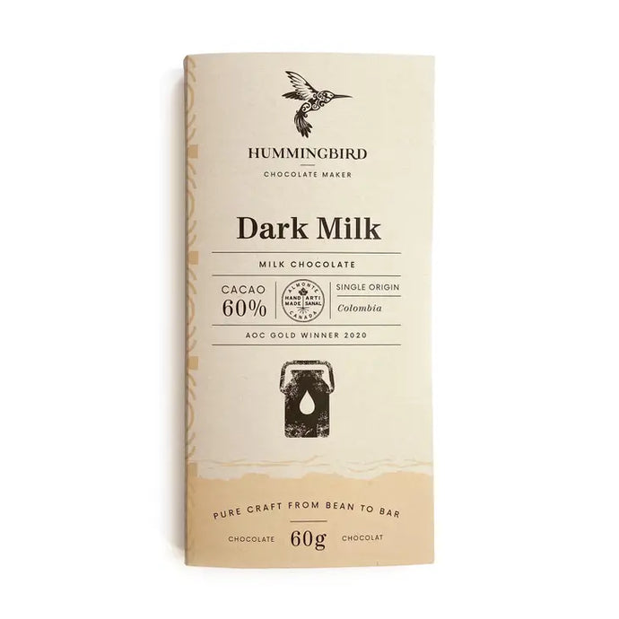 Dark Milk 60% - Hummingbird Chocolate - 60g