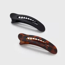 Load image into Gallery viewer, Flat Lay Claw Clip 2pc - Black & Tort - Kitsch