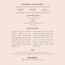 Load image into Gallery viewer, Lavender Rose Cookies - Lazy Bake