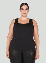 Load image into Gallery viewer, Square Neck Tank Black - Curvy