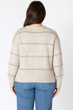 Load image into Gallery viewer, Sequin Stripe Sweater - Oat