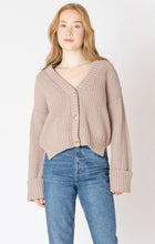 Load image into Gallery viewer, Cuffed Sleeve Textured Cardigan - Warm Taupe