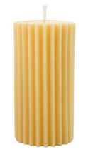 Load image into Gallery viewer, Fluted Pillar Beeswax Candle