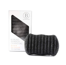 Load image into Gallery viewer, Bathorium Konjac Bamboo Charcoal Body Sponge
