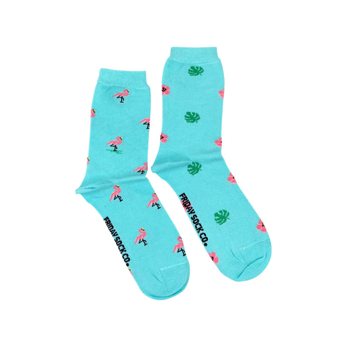 Women's Tiny Flamingo Socks - Friday Sock Co.