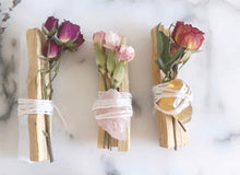 Load image into Gallery viewer, Assorted Floral & Crystal Palo Santo Bundles