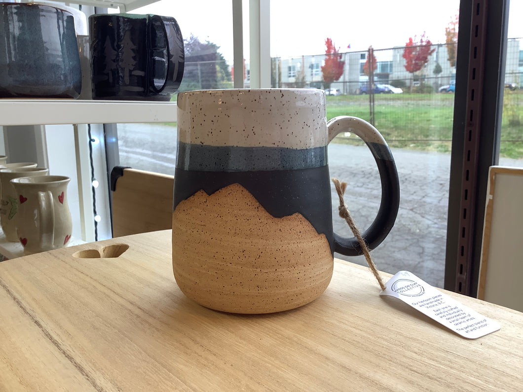 Large Mountain with black and blue Sky - Hands On Clay