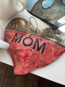 Hanging Pottery Hearts