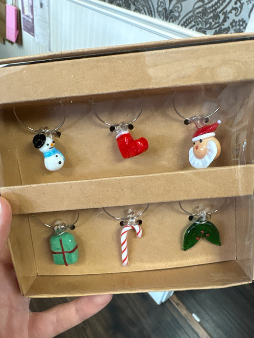 Blown Glass Holiday Icon Glass Charms