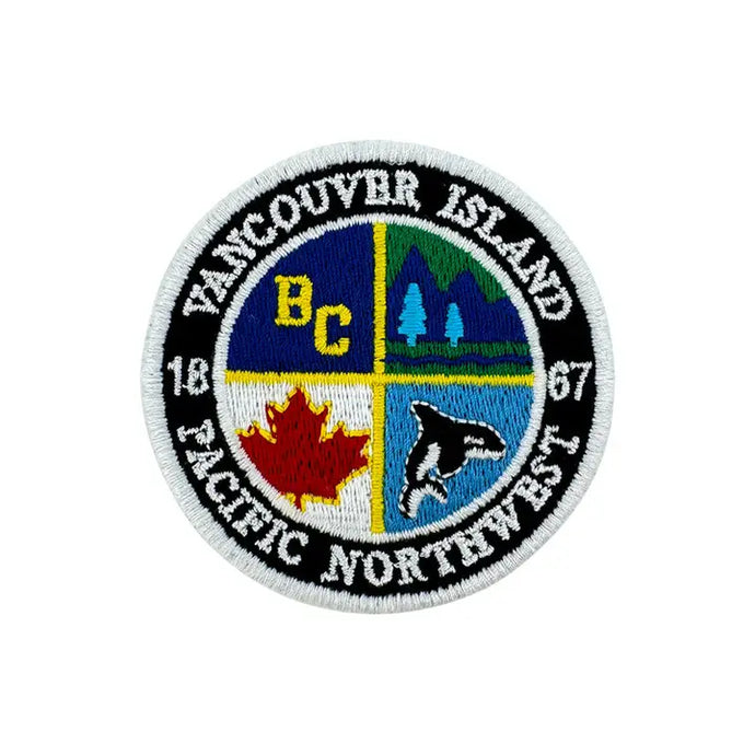 Vancouver Island Iron on Embroidery Patch