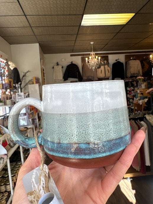 Blue Stripe Mug - Hands on Clay