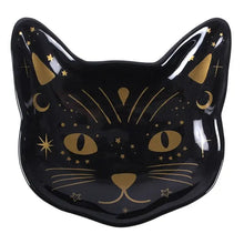 Load image into Gallery viewer, Black Cat Face Trinket Dish
