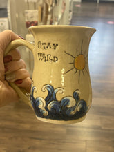 Load image into Gallery viewer, Stay Wild Ocean Waves Mug  - Funky Fungus Pottery