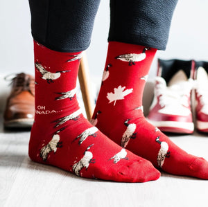 Men's Canada goose Canadian Purposely Mismatched Socks - Friday Sock Co.
