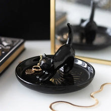 Load image into Gallery viewer, Black Cat Trinket Dish