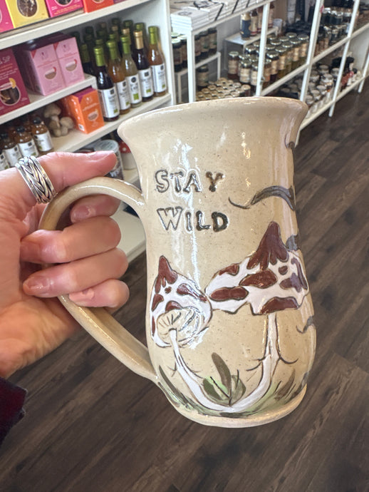 Stay Wild Mushroom Mug  - Funky Fungus Pottery
