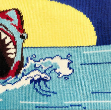 Load image into Gallery viewer, Men&#39;s Shark &amp; Surfboard Purposefully Mismatched Socks - Friday Sock Co.