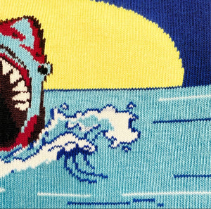 Men's Shark & Surfboard Purposefully Mismatched Socks - Friday Sock Co.