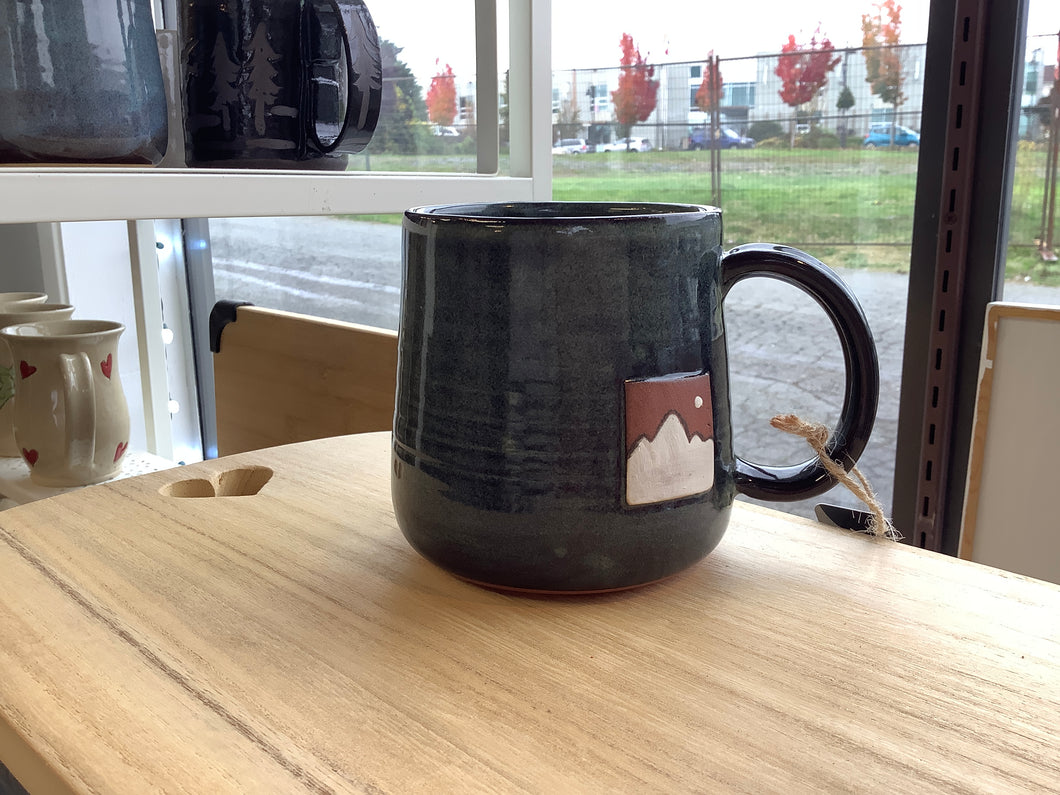 Large Mug With Little Mountain Picture  - Hands on Clay