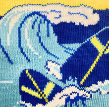 Load image into Gallery viewer, Men&#39;s Shark &amp; Surfboard Purposefully Mismatched Socks - Friday Sock Co.