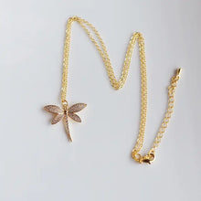 Load image into Gallery viewer, Dragonfly Necklace Gold  - Oh So Lovely
