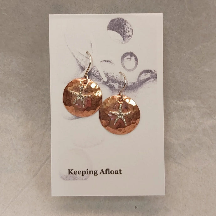 Keeping Afloat Copper Star Earrings