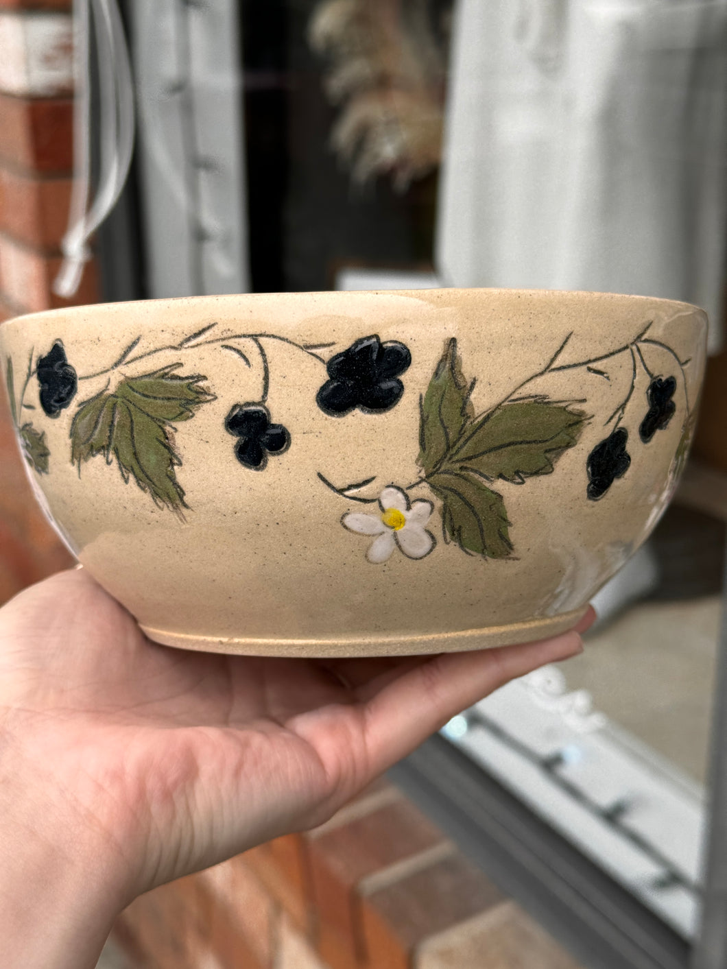 Blackberry Vine Bowl - Funky Fungus Pottery