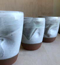 Load image into Gallery viewer, Dented Yunomi Tumbler - Coffee Clay/Celadon -  Kay Ceramics