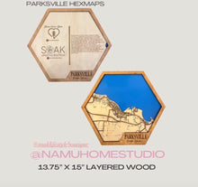 Load image into Gallery viewer, Wooden Hex Map of Parksville