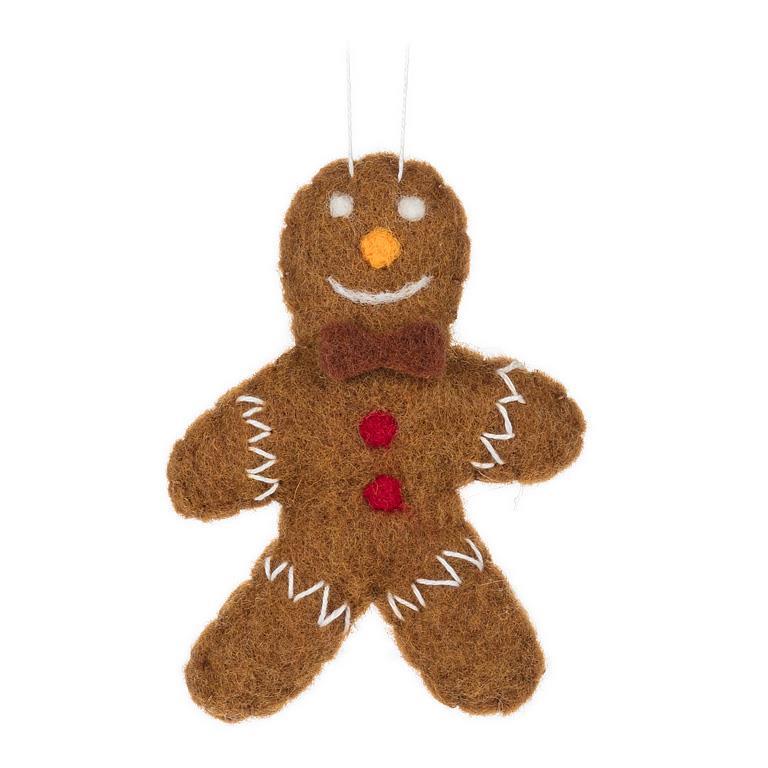 Felted Gingerbread Man Ornament