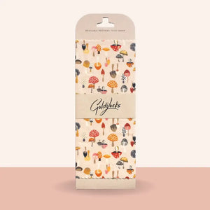 Goldilocks Beeswax Food Wraps - Medium Single Sheet - Mushrooms