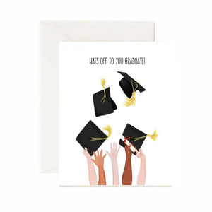 Hats Off To You Graduate - Greeting Card