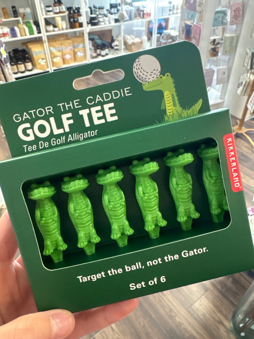 Gator the Caddie Gold Tee - Kikkerland