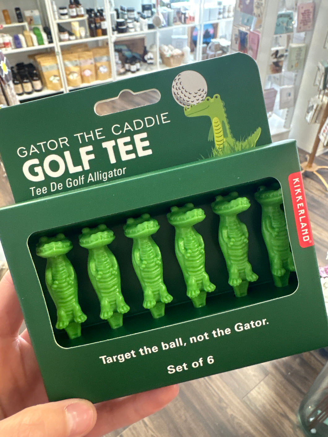 Gator the Caddie Gold Tee - Kikkerland