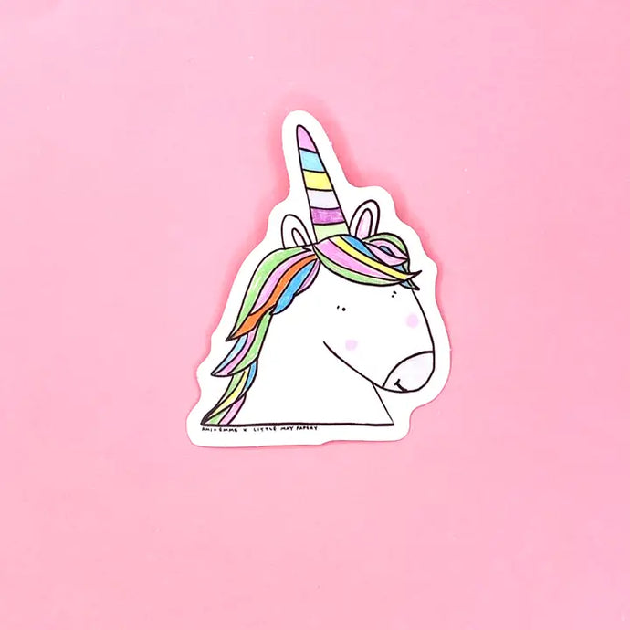 Unicorn Clear Vinyl Sticker - Little May Papery