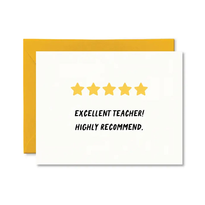 Five Star Teacher - Card