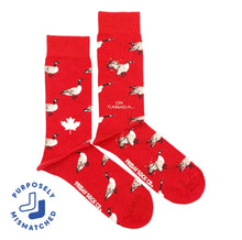 Load image into Gallery viewer, Men&#39;s Canada goose Canadian Purposely Mismatched Socks - Friday Sock Co.