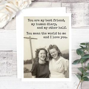 You Are My Best Friend, My Human Diary Card