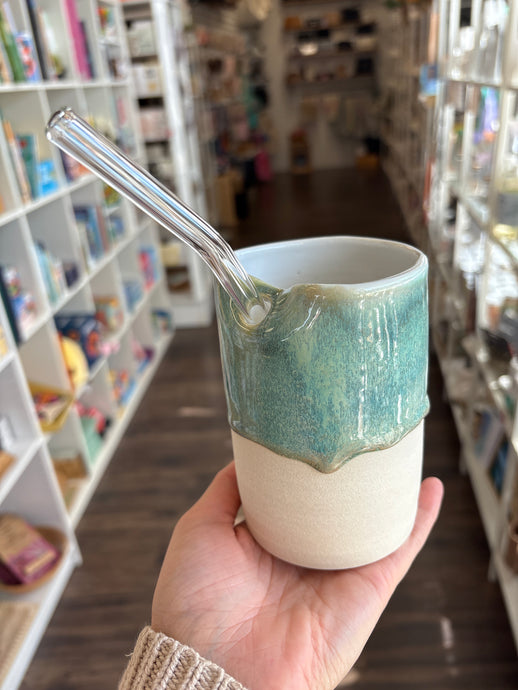 Shoreline Pottery Straw Cup