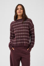 Load image into Gallery viewer, KAsirens Striped Pullover - Fudge Melange