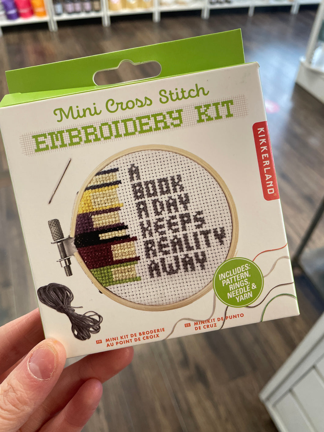 Books Mini Cross Stitch Kit - Kikkerland