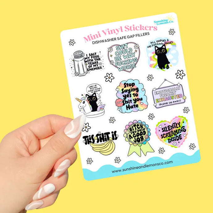 Silently Screaming Inside Mini Vinyl Sticker Sheet