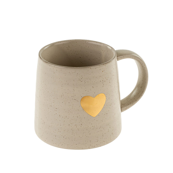 Gold Heart Mug Large