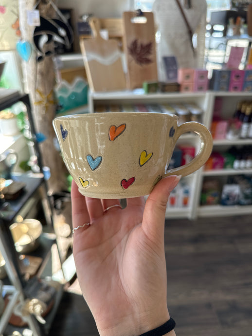 Colourful Heart Mug  - Funky Fungus Pottery