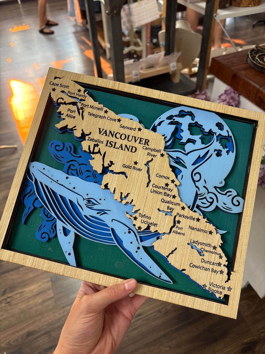 The Vancouver Island Whale Map - Havana Art